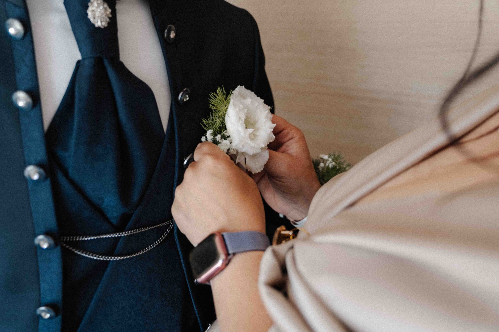 La boutonnière dello sposo