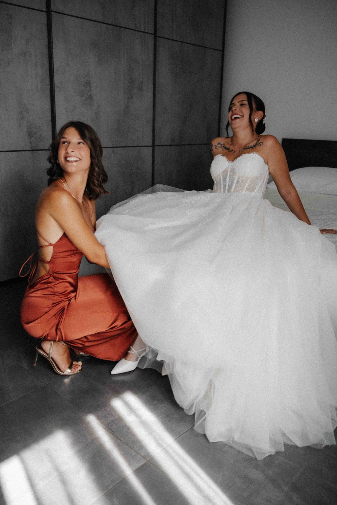 La sposa prima della cerimonia