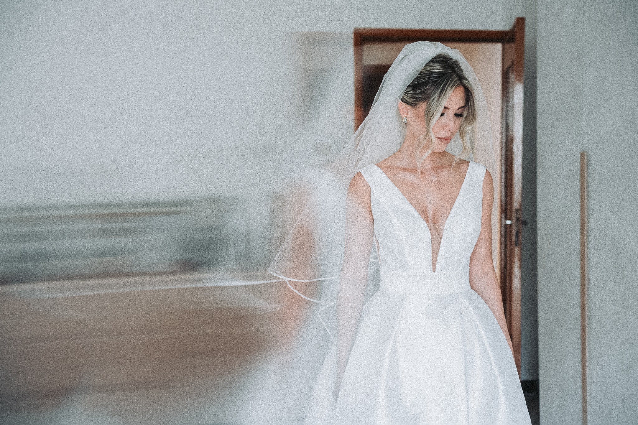 La sposa durante i preparativi